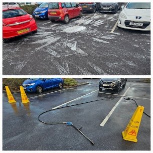 Cladding cleaning on retail unit