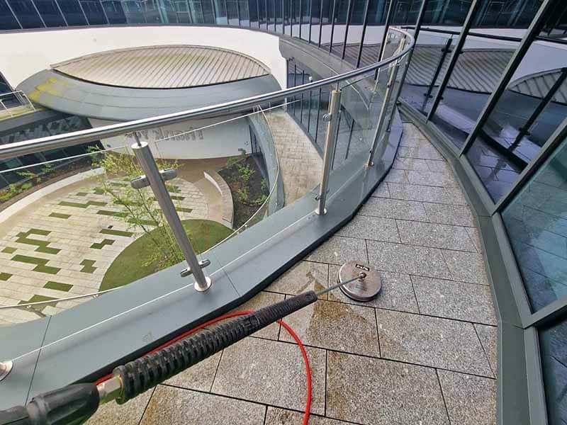 Walkway and pavement cleaning