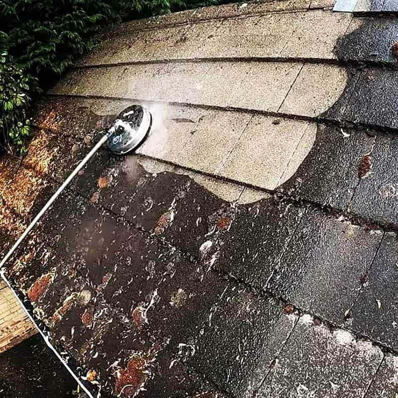 Roof cleaning before/after - image a2